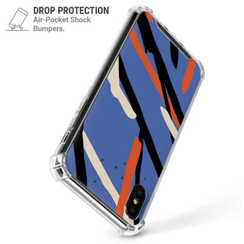 Abstract Lines iPhone XS Max Clear Case