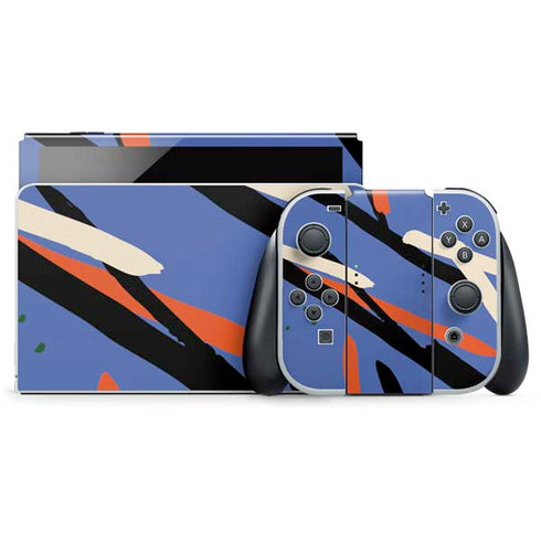 Abstract Lines Nintendo Switch OLED (2021) Skin