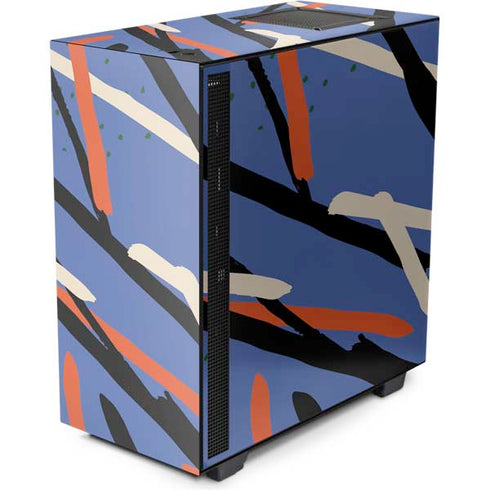 Abstract Lines NZXT H510 Compact ATX Mid-Tower Case Skin