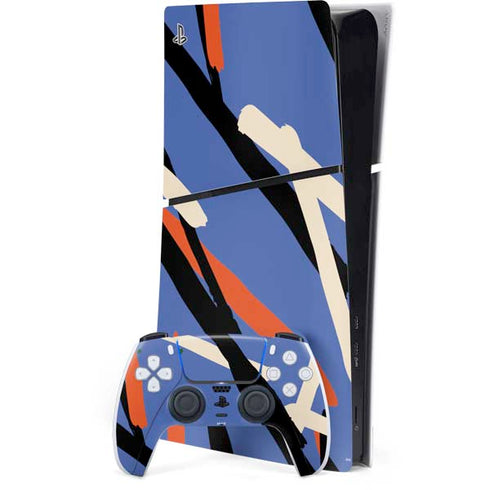 Abstract Lines PS5 Slim Digital Edition Console Skin