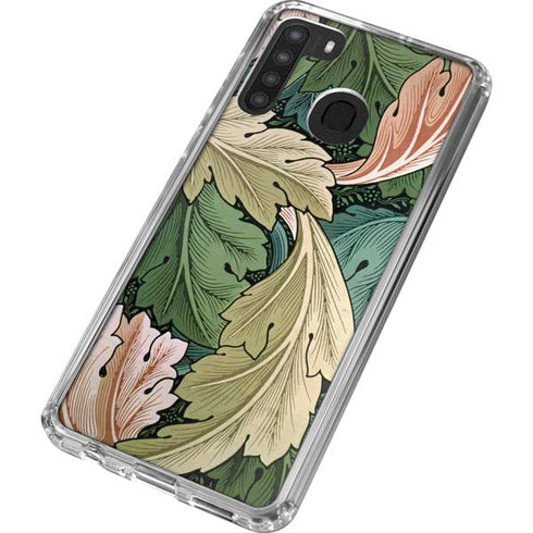 William Morris Acanthus Galaxy A21 Clear Case