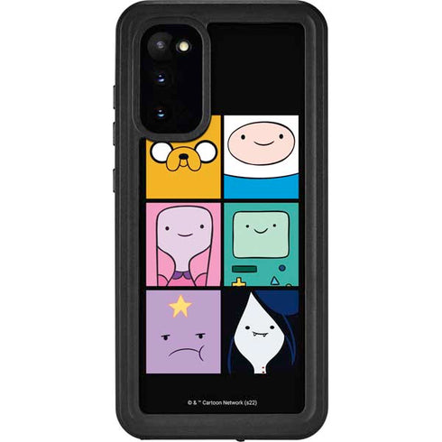 Adult Swim Adventure Time Character Tiles Galaxy S20 Waterproof Case