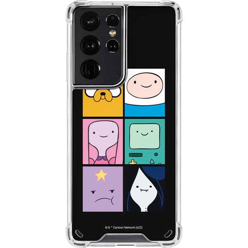 Adult Swim Adventure Time Character Tiles Galaxy S21 Ultra 5G Clear Case