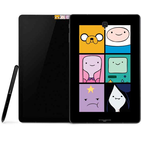 Adult Swim Adventure Time Character Tiles Samsung Galaxy Tab Skin
