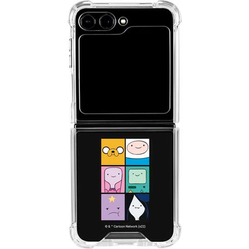 Adult Swim Adventure Time Character Tiles Galaxy Z Flip5 5G Clear Case
