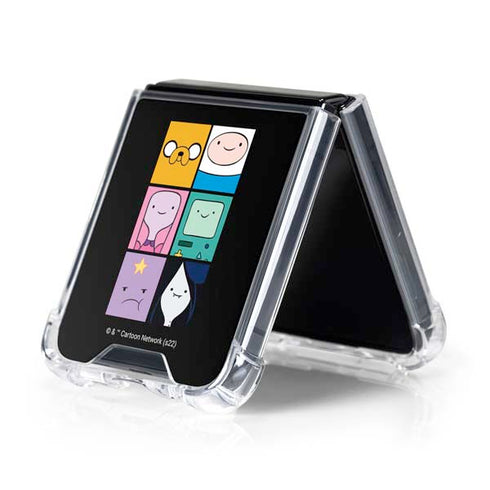 Adult Swim Adventure Time Character Tiles Galaxy Z Flip5 5G Clear Case
