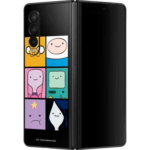 Adult Swim Adventure Time Character Tiles Galaxy Z Fold3 5G Skin