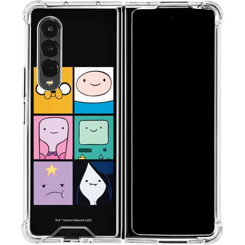 Adult Swim Adventure Time Character Tiles Galaxy Z Fold4 5G Clear Case