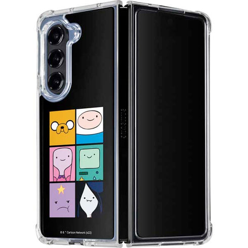 Adult Swim Adventure Time Character Tiles Galaxy Z Fold5 5G Clear Case