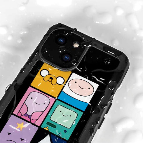 Adult Swim Adventure Time Character Tiles iPhone 13 Mini Waterproof Case