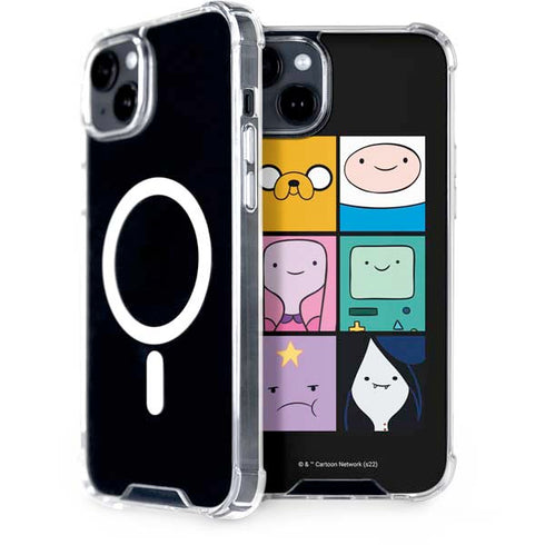 Adult Swim Adventure Time Character Tiles iPhone 15 Plus MagSafe Case