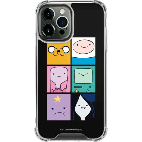 Adult Swim Adventure Time Character Tiles iPhone 14 Pro Max Clear Case