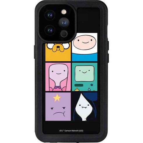 Adult Swim Adventure Time Character Tiles iPhone 14 Pro Max Waterproof Case