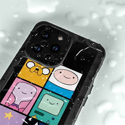 Adult Swim Adventure Time Character Tiles iPhone 14 Pro Max Waterproof Case