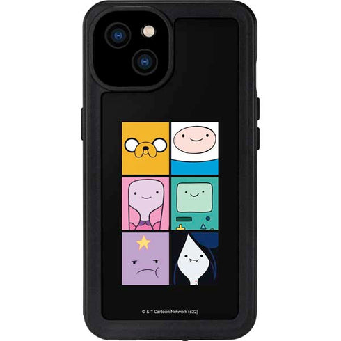 Adult Swim Adventure Time Character Tiles iPhone 15 Plus Waterproof Case