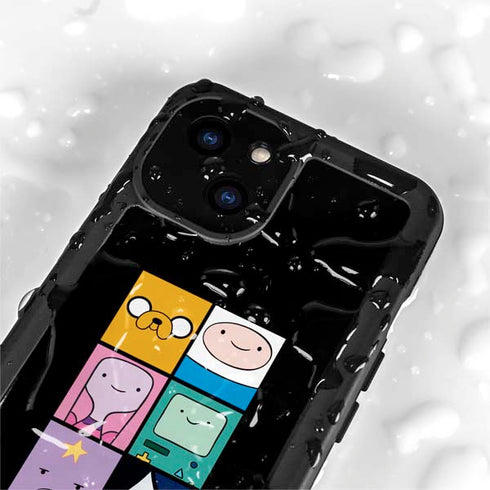 Adult Swim Adventure Time Character Tiles iPhone 15 Plus Waterproof Case