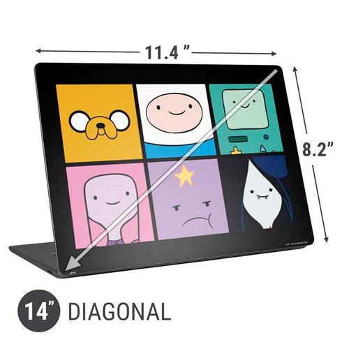 Adult Swim Adventure Time Character Tiles Universal Laptop 14in (11.4 x 8.2in) Skin