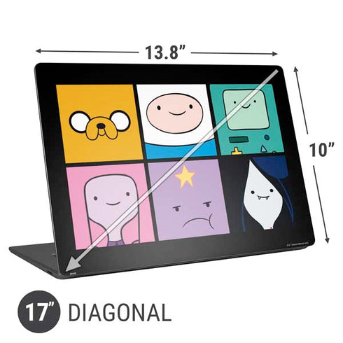 Adult Swim Adventure Time Character Tiles Universal Laptop 17in (13.8 x 10in) Skin