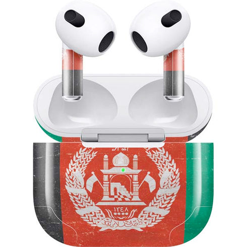 Afghanistan Flag Distressed Apple AirPods (3rd Gen 2021) Skin