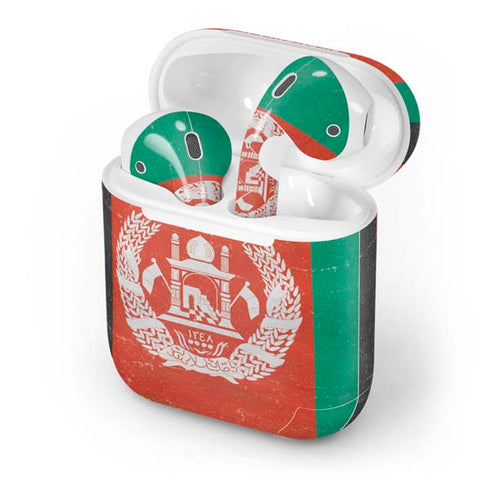Afghanistan Flag Distressed Apple AirPods Skin