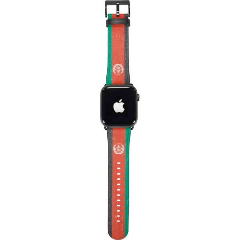 Afghanistan Flag Distressed Apple Watch Band 42-44mm