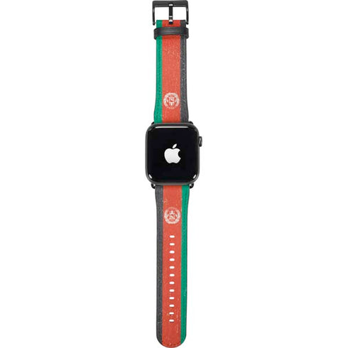 Afghanistan Flag Distressed Apple Watch Band 38-40mm