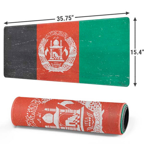 Afghanistan Flag Distressed Gaming Mouse Pad