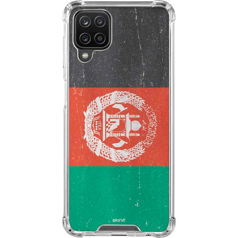 Afghanistan Flag Distressed Galaxy A12 Clear Case