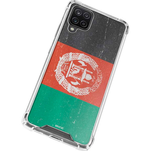 Afghanistan Flag Distressed Galaxy A12 Clear Case