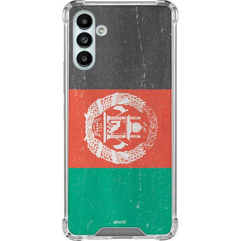 Afghanistan Flag Distressed Galaxy A13 5G Clear Case