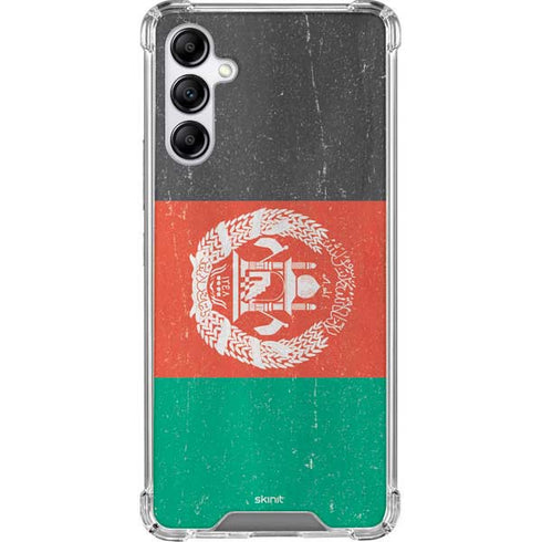 Afghanistan Flag Distressed Galaxy A14 5G Clear Case