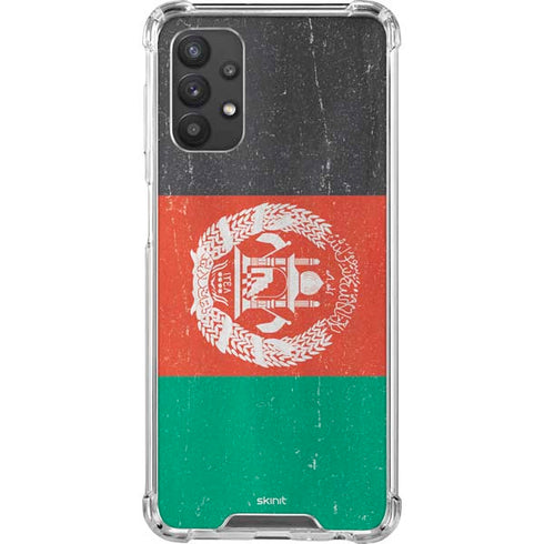 Afghanistan Flag Distressed Galaxy A32 5G Clear Case