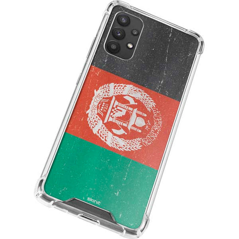 Afghanistan Flag Distressed Galaxy A32 5G Clear Case