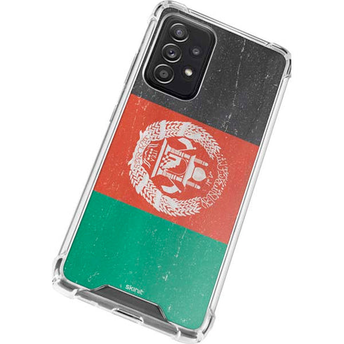 Afghanistan Flag Distressed Galaxy A52 5G Clear Case