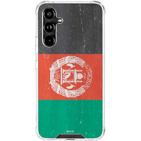 Afghanistan Flag Distressed Galaxy A54 5G Clear Case