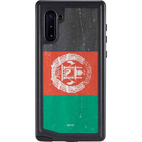 Afghanistan Flag Distressed Galaxy Note 10 Waterproof Case