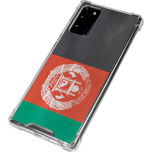 Afghanistan Flag Distressed Galaxy Note20 5G Clear Case