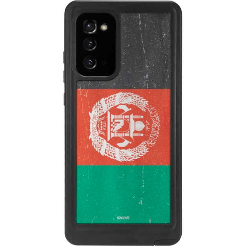 Afghanistan Flag Distressed Galaxy Note20 5G Waterproof Case