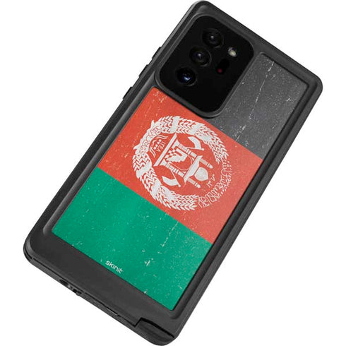 Afghanistan Flag Distressed Galaxy Note20 Ultra 5G Waterproof Case
