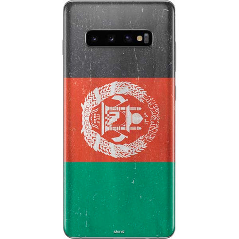 Afghanistan Flag Distressed Galaxy S10 Plus Skin