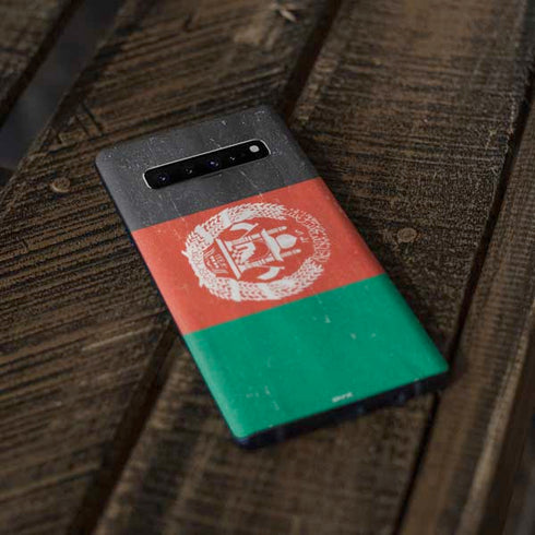 Afghanistan Flag Distressed Galaxy S10 Plus Skin