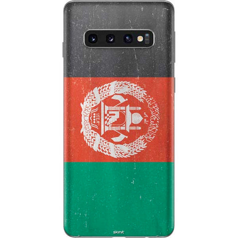 Afghanistan Flag Distressed Galaxy S10 Skin