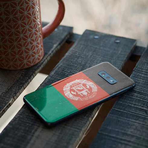 Afghanistan Flag Distressed Galaxy S10e Skin