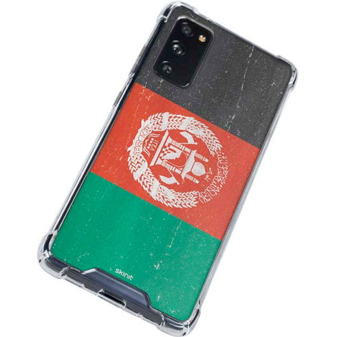 Afghanistan Flag Distressed Galaxy S20 FE Clear Case