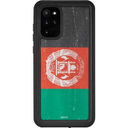 Afghanistan Flag Distressed Galaxy S20 Plus Waterproof Case
