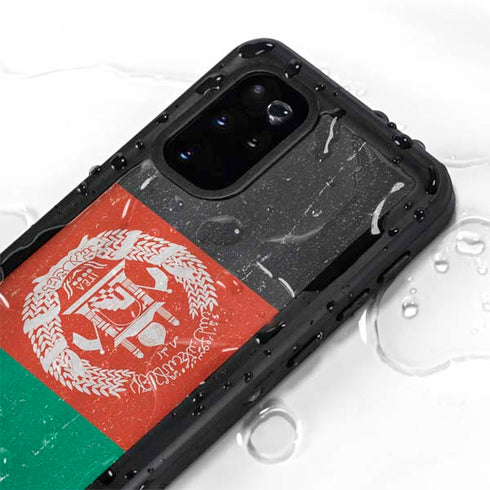 Afghanistan Flag Distressed Galaxy S20 Plus Waterproof Case