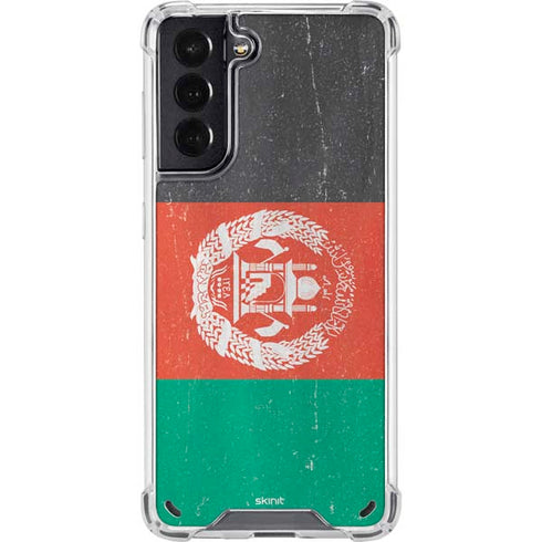 Afghanistan Flag Distressed Galaxy S21 5G Clear Case