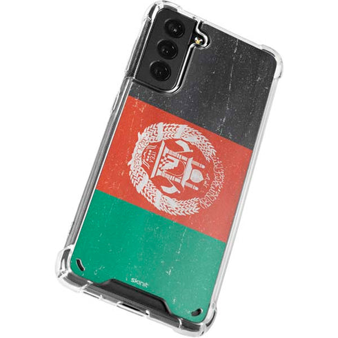 Afghanistan Flag Distressed Galaxy S21 5G Clear Case