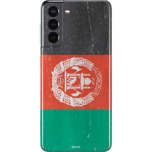 Afghanistan Flag Distressed Galaxy S21 5G Skin
