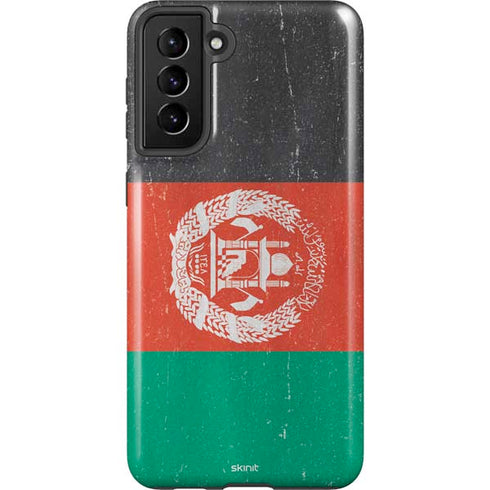 Afghanistan Flag Distressed Galaxy S21 FE Pro Case